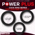 POWER PLUS COCK 矽膠套環3入(薄)-黑(特)...